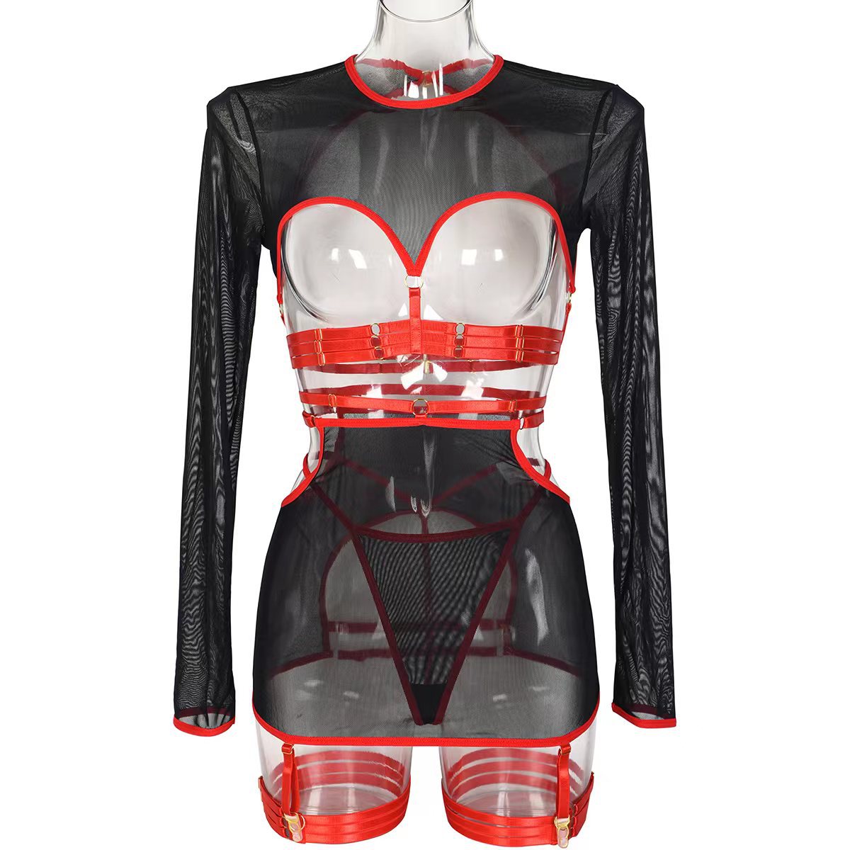 Women's Cutout Lace-up Personalized Long-sleeved Suit