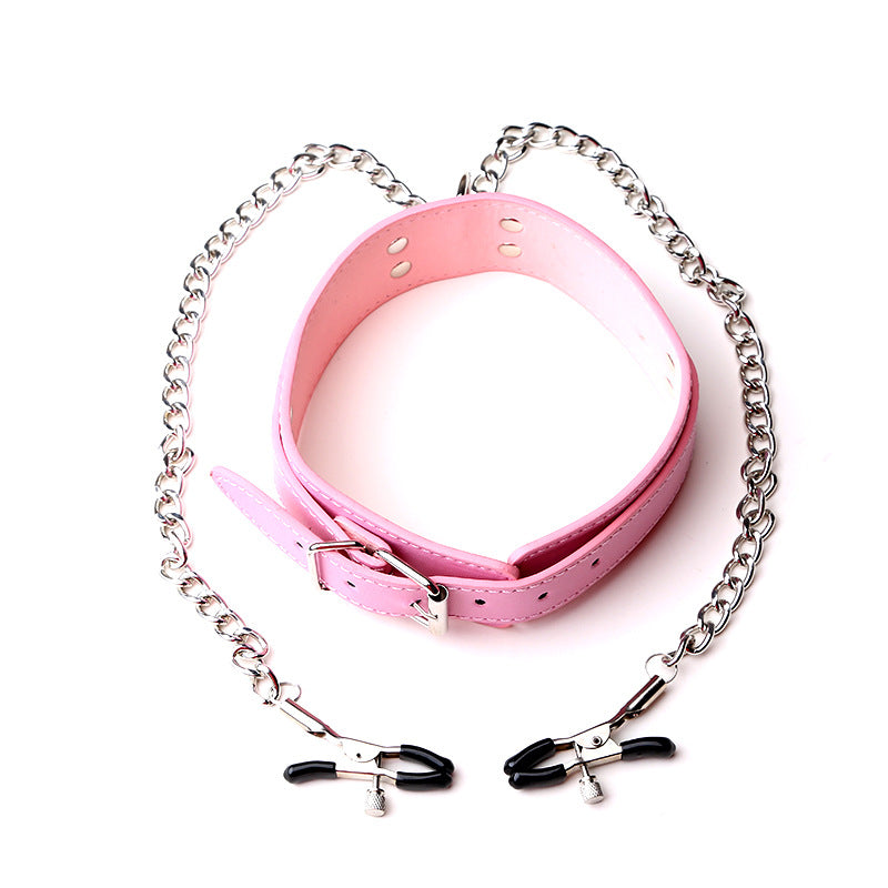 Health Care Products Metal Chain Collar - BDSM Collar - BBCxMaster - Health Care Products Metal Chain Collar - BDSM Collar - Pink - BBCxMaster