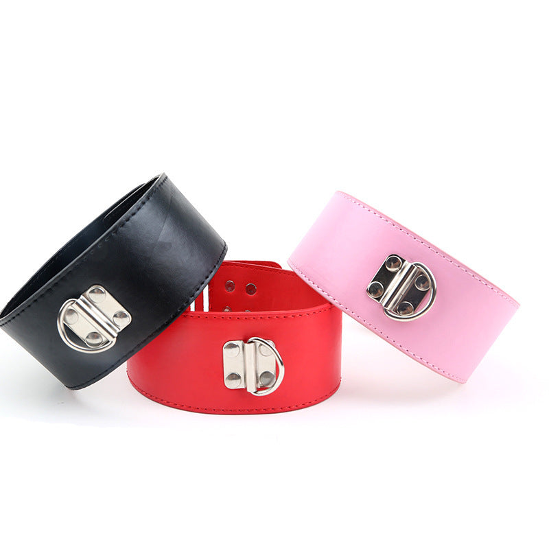 Couple Toy Leather Collar With Lock