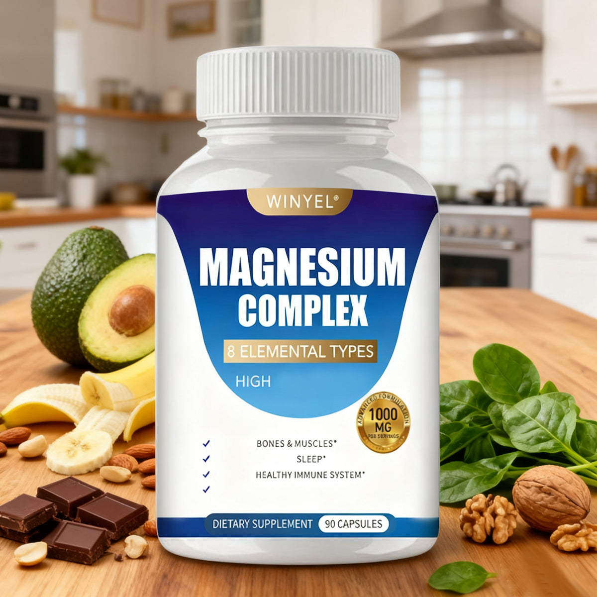 MAGNESIUM COMPLEX Wellness Capsules With Malate & Glycinate And 8 ELEM - BBCxMaster - MAGNESIUM COMPLEX Wellness Capsules With Malate & Glycinate And 8 ELEM - BBCxMaster