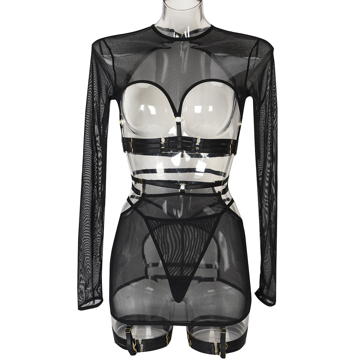 Women's Cutout Lace-up Personalized Long-sleeved Suit