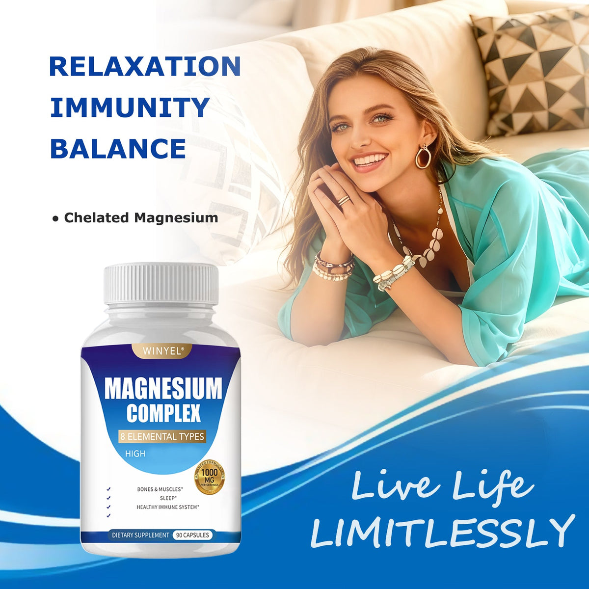 MAGNESIUM COMPLEX Wellness Capsules With Malate & Glycinate And 8 ELEM - BBCxMaster - MAGNESIUM COMPLEX Wellness Capsules With Malate & Glycinate And 8 ELEM - BBCxMaster
