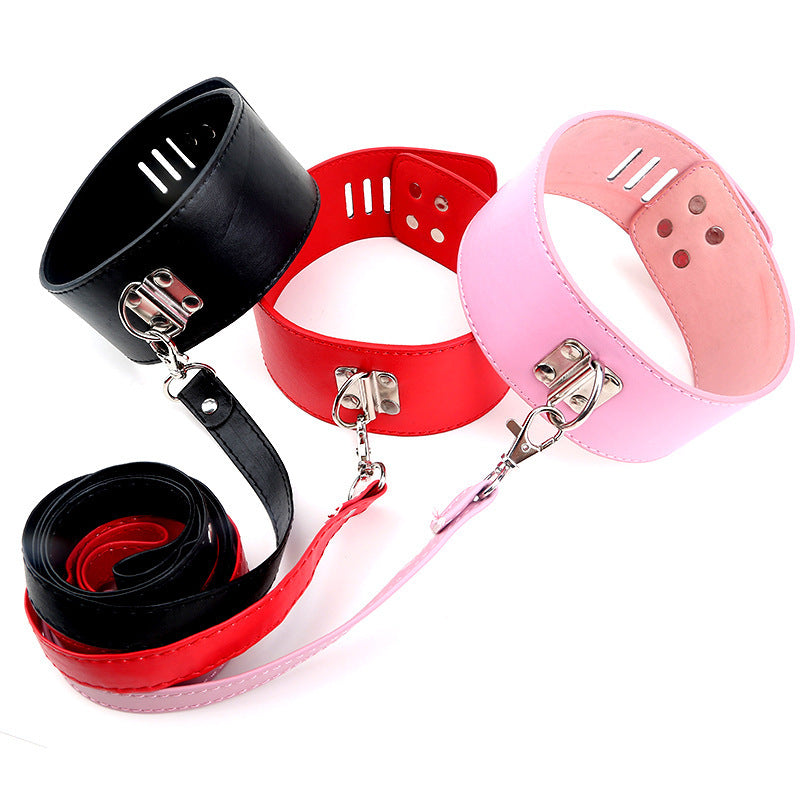 Couple Toy Leather Collar With Lock