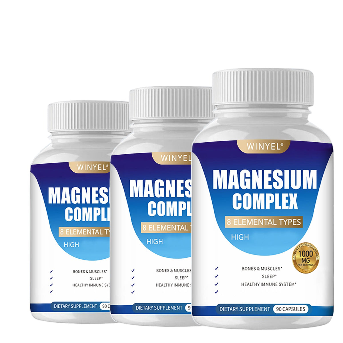 MAGNESIUM COMPLEX Wellness Capsules With Malate & Glycinate And 8 ELEM - BBCxMaster - MAGNESIUM COMPLEX Wellness Capsules With Malate & Glycinate And 8 ELEM - 3 PCS - BBCxMaster