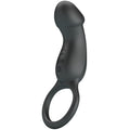 Trae Vibrating Black Ring With Stimulator - BBCxMaster - Trae Vibrating Black Ring With Stimulator - Default - BBCxMaster