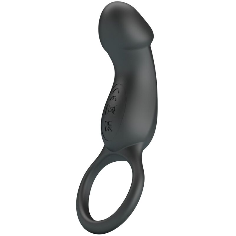 Trae Vibrating Black Ring With Stimulator - BBCxMaster - Trae Vibrating Black Ring With Stimulator - Default - BBCxMaster